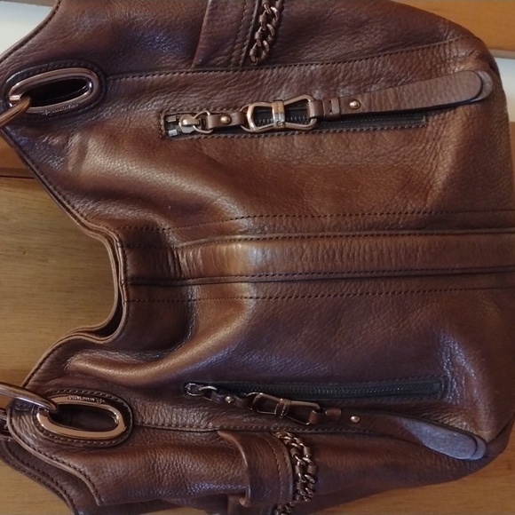 B. Makiwsky Rich Brown Leather Shoulder Bag - Picture 3 of 16